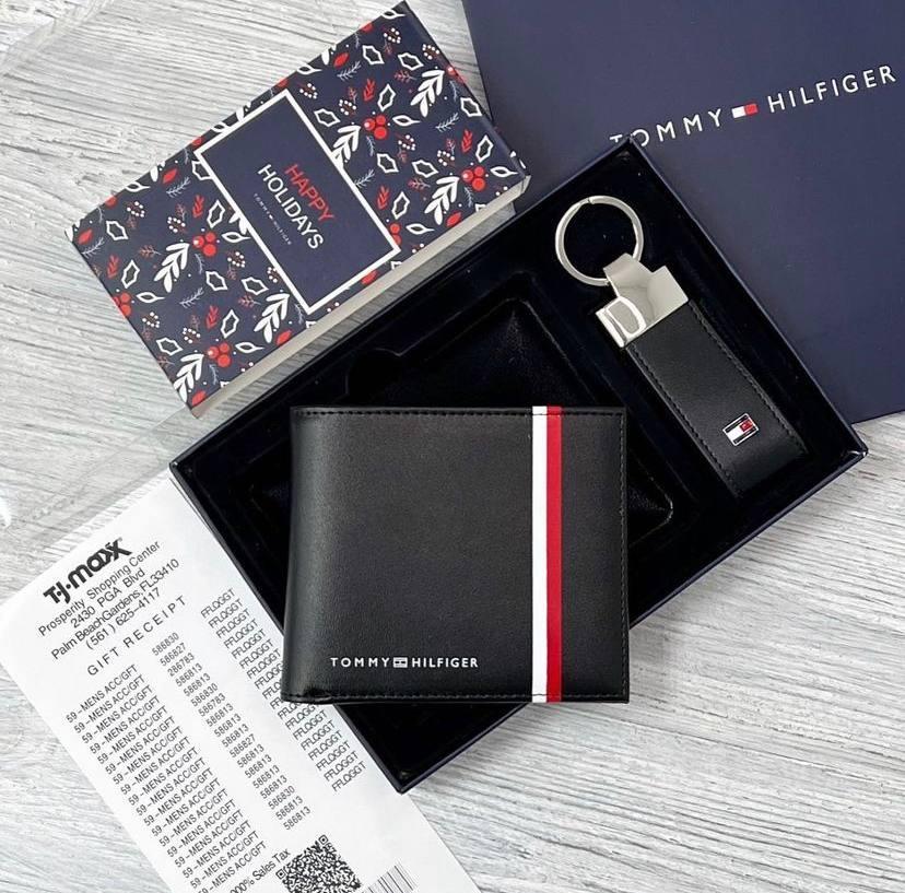 Чоловічий брендовий гаманець Tommy Hilfiger LUX + брелок