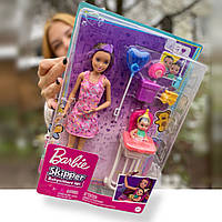 Кукла Барби Кормление Скиппер Няня с малышом Barbie Skipper Babysitters Color-Change GRP40