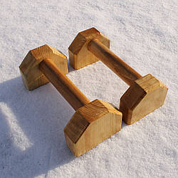 Паралетсі, упори для віджимань, стоянки сосна 28 см (Прозорий лак)