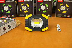 LED ліхтар, прожектор LED+COB LELITEN Solar (вбудований акумулятор)