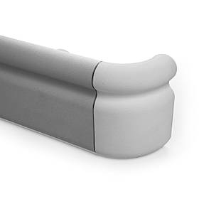 Відбійник-поручень для стін у медичних центрах 140 мм сірий (Алюмінієвий каркас) DC140