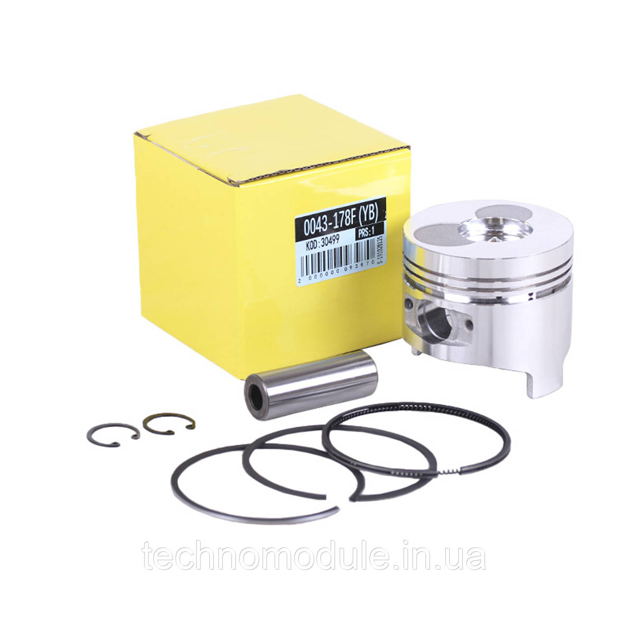 Поршневий комплект 78 мм 178F гострий конус форкамери 8 одиниць, фото 1