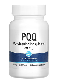 Пірролохінолінхінон PQQ Lake Avenue Nutrition, 20 мг 60 капсул
