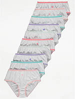 Труси дитячі для дівчинки George білі з принтом, комплект з 10 штук, розмір 152-158
