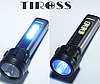 Якісний ручний ліхтарик з бічним підсвічуванням та зарядкою від юсб Польща, яскравий ліхтар туристичний, GP7, фото 4