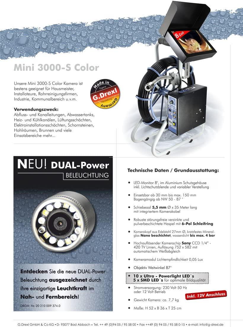 Оборудование G.Drexl Mini 3000-S COLOR для телеинспекции труб - фото 5 - id-p475049116