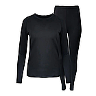 Комплект жіночої термобілизни 2в1, Дайвінг на флісі (S-3XL), Чорне / Тепла зимова Термокофта + штани, S, фото 5