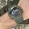 Годинник наручний з українською символікою водонепроникний тактичний час дата день тижня зелений Patriot, фото 5