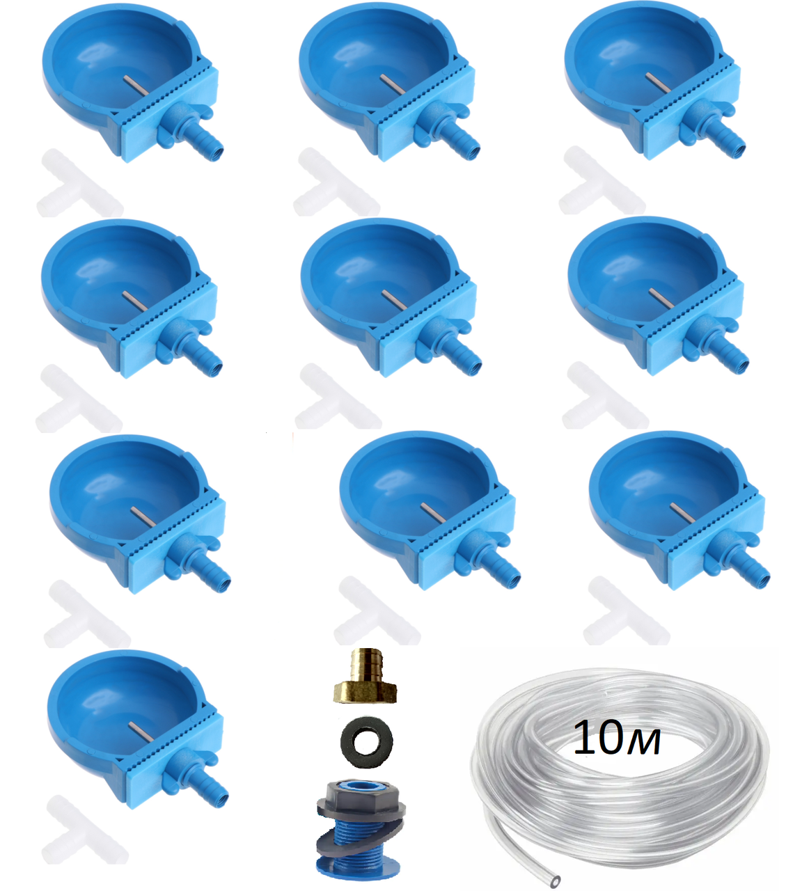 Комплект чашкового напування чашечні поїлки для кролів, фото 1