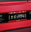 Перетворювач струму 2000W, інвертор KME 24V — 220 V 2000 W LCD-дисплей USB Red модифікований інвертор, фото 5