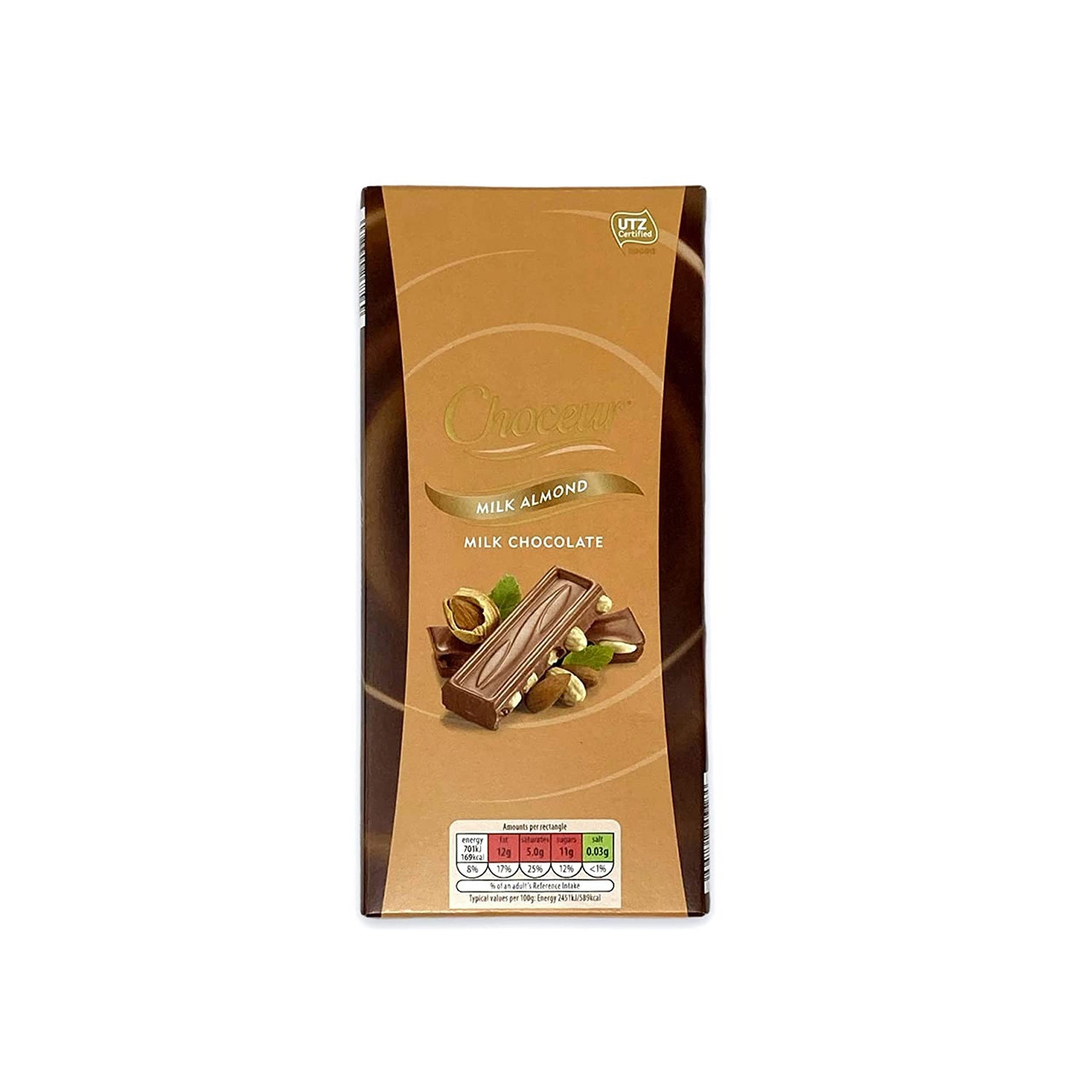 Шоколад Молочний Choceur Milk Almond з Мигдалем 200 г Німеччина, фото 1