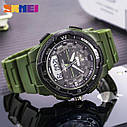 Чоловічий спортивний годинник Skmei 1454 Krast Зелений, фото 7