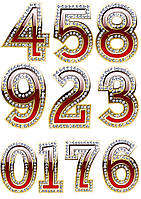 Цифри 62 вафельні картинки