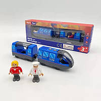 Електричний локомотив з вагонами Myka Fort, 3+ (Brio, Ikea) Синій