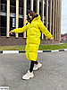 Жіноча зимова довга куртка пальто на пуху з матової тканини 120 см довжина, 10 кольорів, фото 3