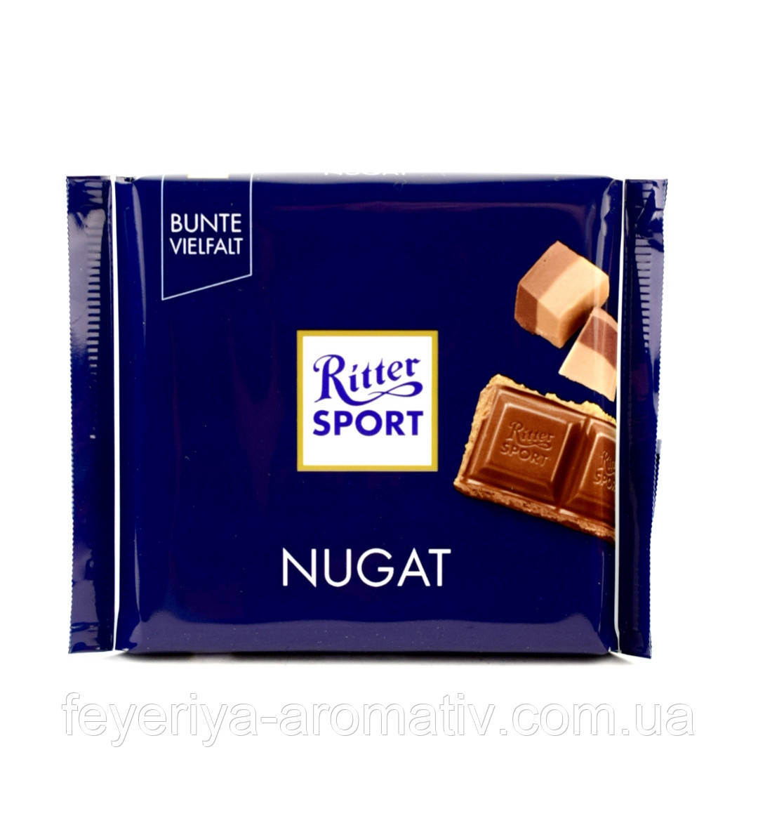 Шоколад молочный с ореховым пралине Ritter Sport Nugat 100 г Германия - фото 1 - id-p490523954