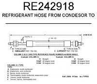 RE242918 Шланг хладагента, JD8430/8530