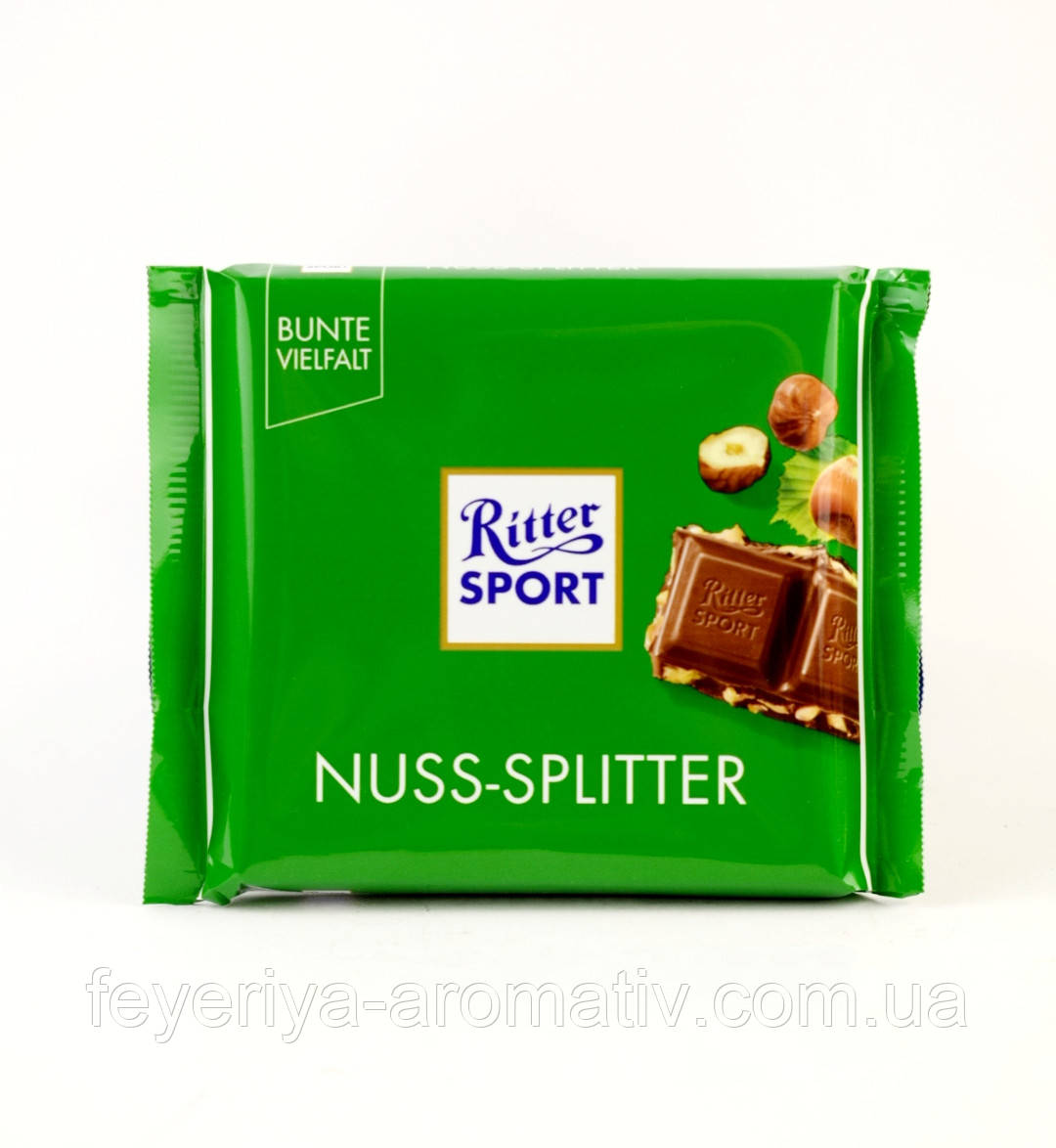 Шоколад молочний із подрібненим фундуком Ritter Sport Nuss-splitter 100гр. (Німеччина)