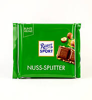 Шоколад молочный с дробленым фундуком Ritter Sport Nuss-splitter 100гр. (Германия)