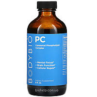 BodyBio PC Phosphatidylcholine / Фосфатидилхолин Повышение памяти и внимания 8OZ. / 236 мл