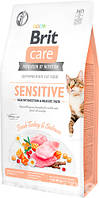 Сухий корм Brit Care Cat Grain Free Sensitive Healthy Digestion&Delicate Taste для котів з індичкою 7КГ