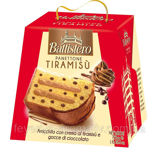 Купить Рождественский пирог панеттоне с начинкой тирамису Battistero ...