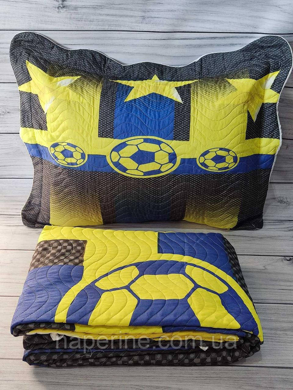 Дитяче покривало на ліжко полуторний розмір 175 на 240 і наволочка  Miss Bella Принт 3D  03, фото 1