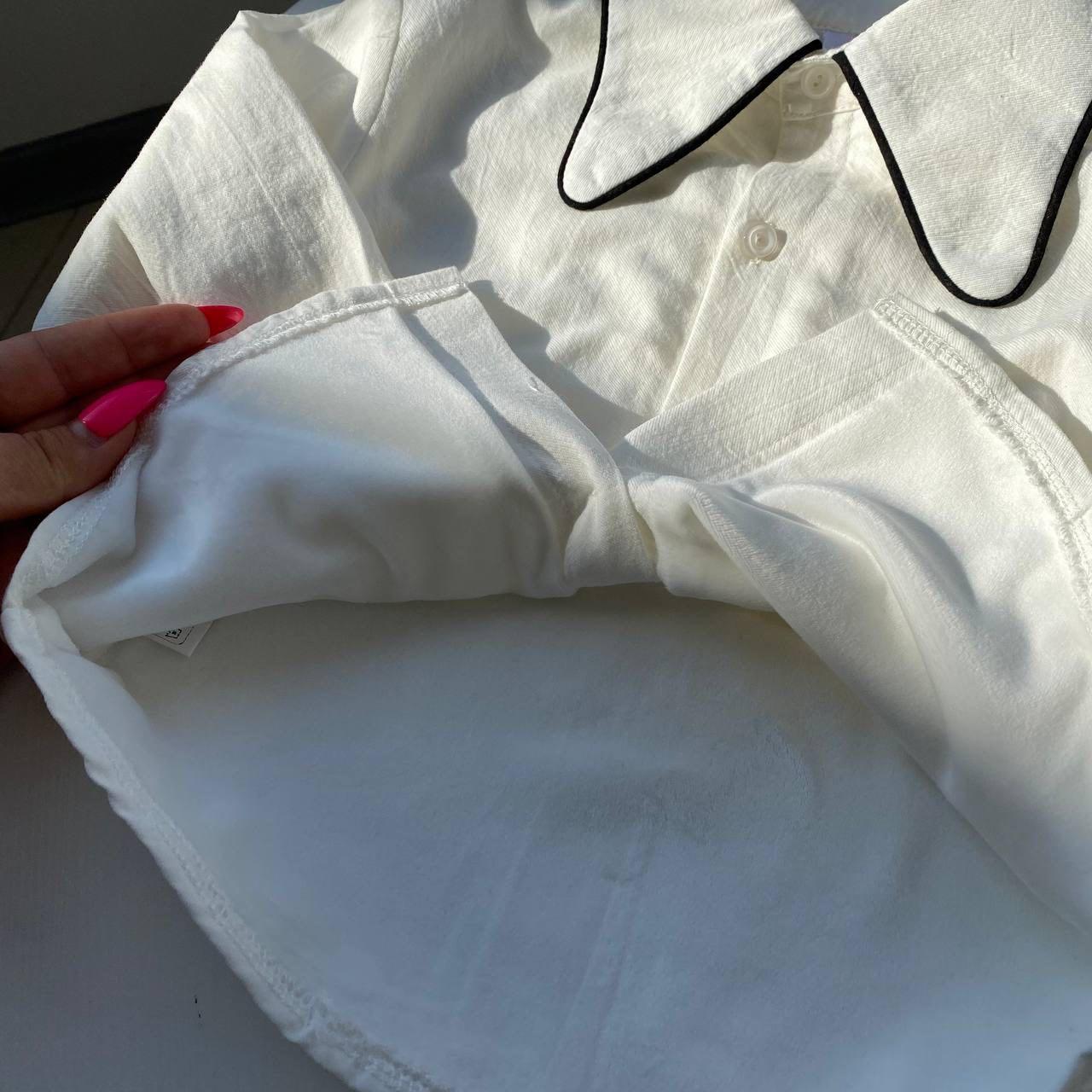 Нарядна блузка на дівчинку на флісі Молочна 2115 98, MSDUDU, Молочный, Для девочек, Осень Зима, 100 , 4 года, фото 1