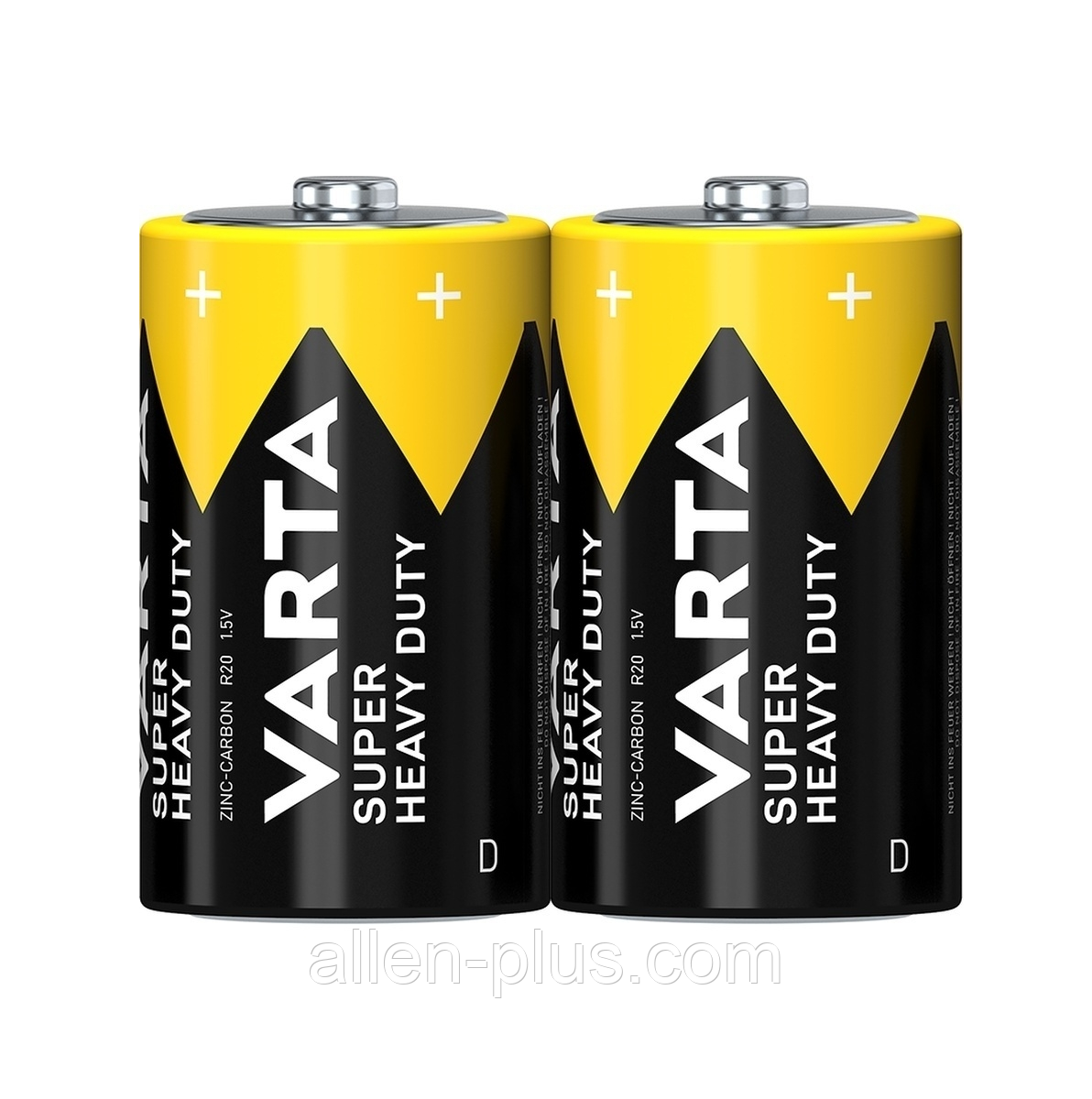 Батарейки сольові VARTA SUPER HEAVY DUTY R20/D, 2 шт. у термоусадці (SHRINK)
