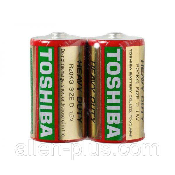 Батарейки сольові TOSHIBA R20KG/D червоні, 2 шт (SHRINK)