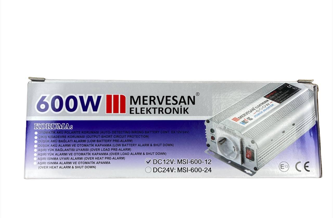 Інвертор перетворювач Mervesan 600W 12V 220V