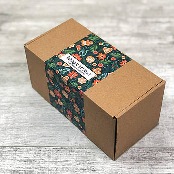 Подарункова коробка для шкарпеток 21*11*10 см (Різдво)