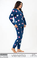 Пижама женская теплая флис комплект штаны с кофтой 44-46 Vienetta (Турция)