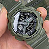Годинник наручний з українською символікою водонепроникний тактичний час дата день тижня зелений Patriot, фото 2