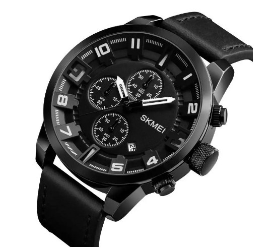 Чоловічий наручний годинник Skmei 1309 Чорний