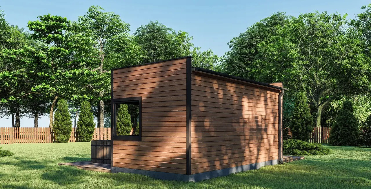 Модульна сауна для дачі 6х3м Gartensauna-3 під ключ від виробника