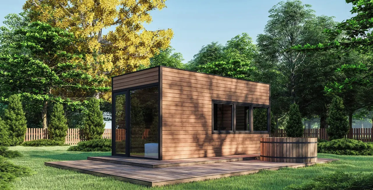 Schlüsselfertige mobile Sauna 6x3m Gartensauna-5 vom Hersteller