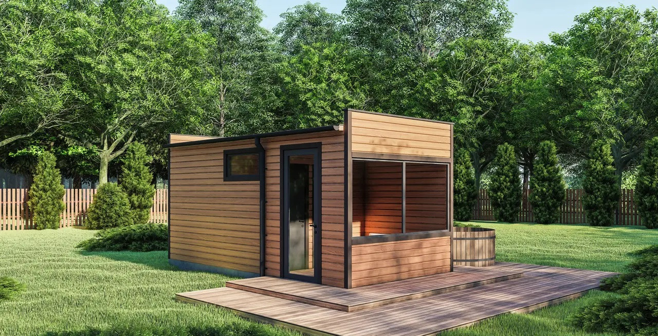 Schlüsselfertige Minisauna für ein Gartenhaus 6x3m Gartensauna-6 vom Hersteller