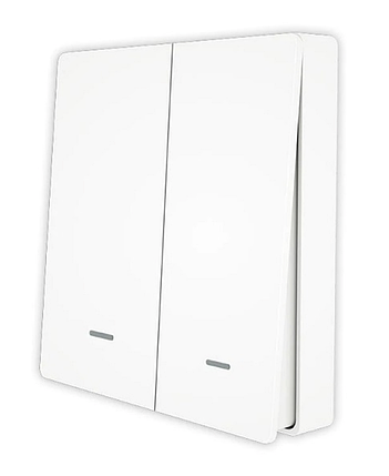 Розумний вимикач MOES Scene Switch 2-х клавішний Zigbee Tuya 2MQTT, фото 1