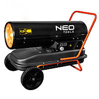 Теплова гармата дизель/гас Neo Tools, 30 кВт, 750м3/год, прямого нагріву, бак 34л, витрата палива 2.8л/год,