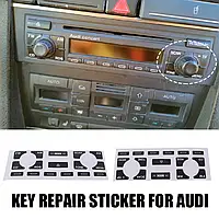 Наклейки для ремонта клавиш магнитолы Audi A4 B6 B7/A6/A2 и A3 8L/P