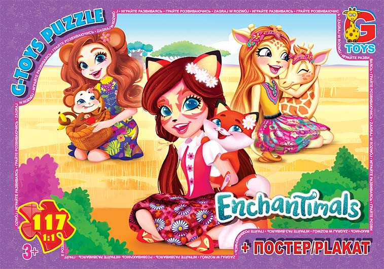 EA215 Пазли ТМ "G-Toys" із серії "Enchantimals", 117 ел.