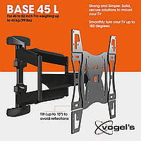 Кріплення для тв 40"-82" поворотне Vogels BASE 45 L #кронштейн для телевізора 75 дюймів #тримач для тв #поворотний телевізор