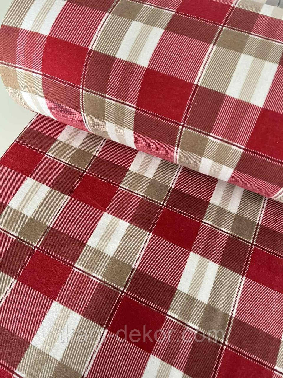 Фланель Клітка червона, фото 1
