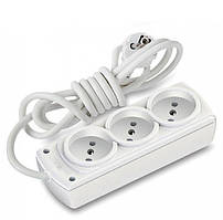 Подовжувач 3 гнізда, 2м, без заземлення, 10А "Mutlusan"