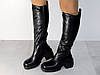Зимові чоботи жіночі чорні стильні Хіт 38р, фото 9