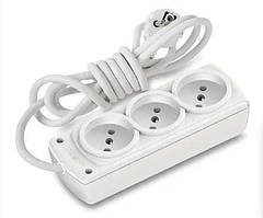 Подовжувач 3 гнізда, 3м, без заземлення, 10А "Mutlusan"