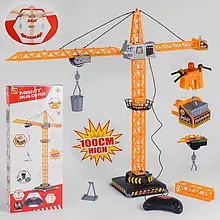 Дитячий кран на радіокеруванні 1561 H, висота 1 м, керування з пульта, з підсвіткою