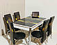 Кухонний комплект, розкладний стіл + стільці 6 шт., фото 2