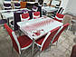 Кухонний комплект, розкладний стіл + стільці 6 шт., фото 7